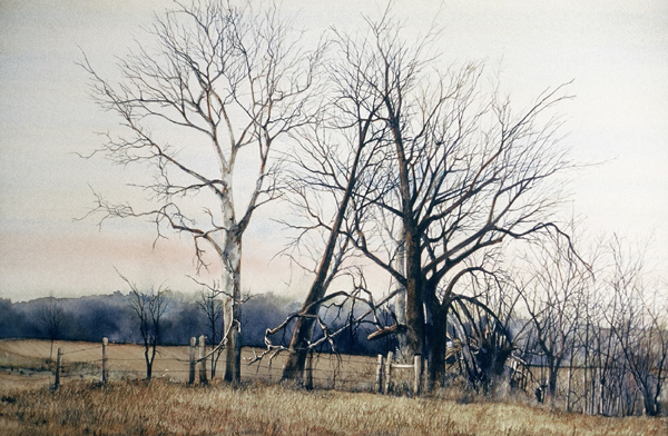 BACK FORTY, watercolor by Thomas A Needham