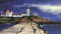 Eastern Point Light Watercolor