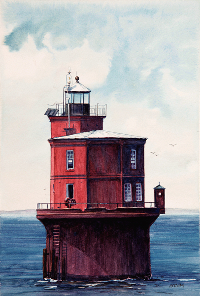 Wolf Trap Light watercolor by Thomas A Needham