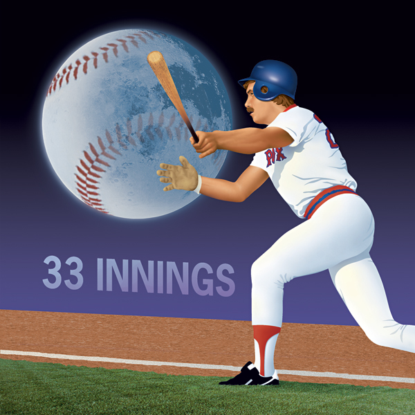 Longest Baseball Game Illustration.