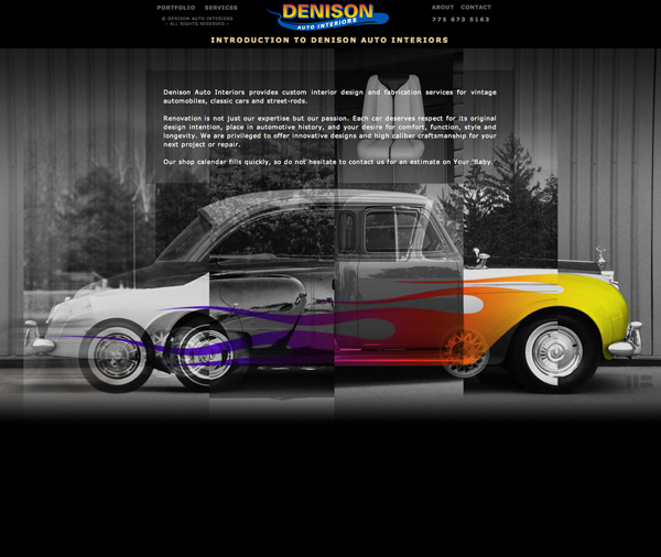 DenisonAutoInteriors.com Homepage Sample