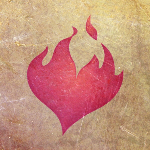 Burning Heart Logo By Mark Smollin