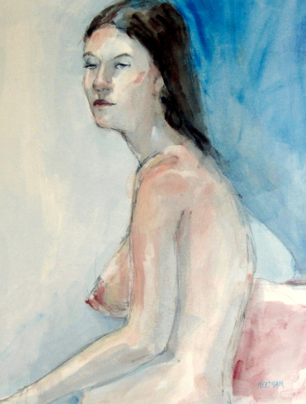 ERICA, nude portrait painting by Thomas A Needham