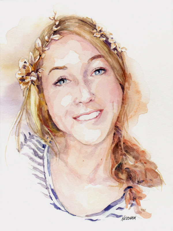 ARIANA, Watercolor Painting by Thomas A Needham