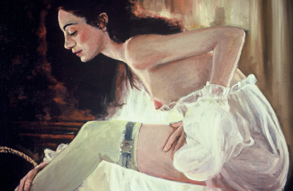 DRESSING, Oil Painting by Thomas A Needham