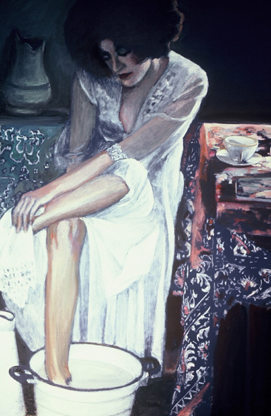 Long Day Tired Feet, Oil Painting by Thomas A Needham