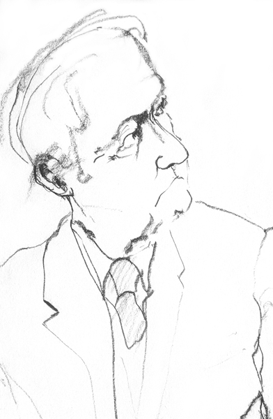 OLD MAN, Line drawing by Thomas A Needham