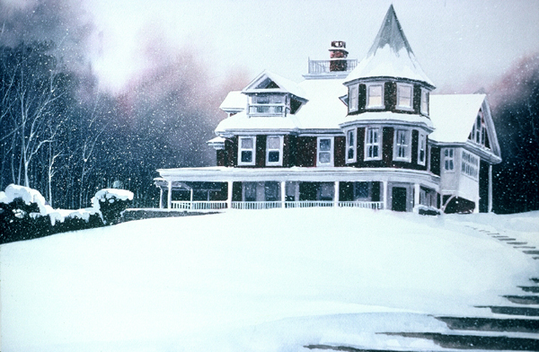 LET IT SNOW, winter watercolor by Thomas A Needham