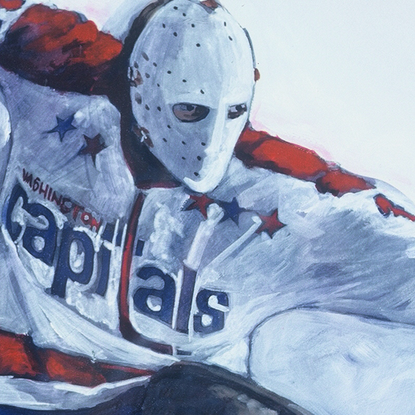 ICE MAN, acrylic sports painting by Thomas A Needham