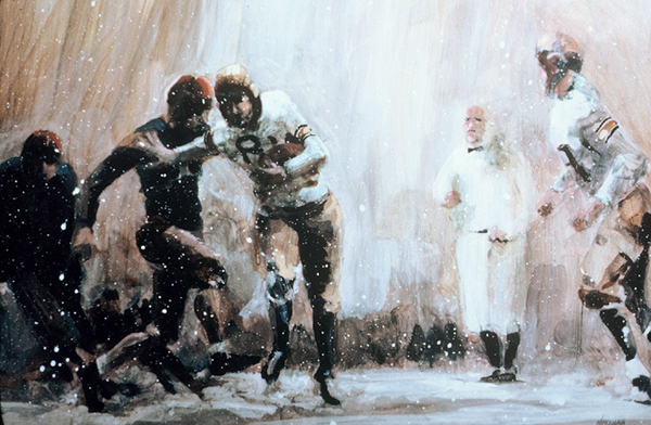 THE WAY IT WAS, acrylic sports painting by Thomas A Needham